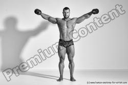 Underwear Gymnastic poses Man White Standing poses - ALL Muscular Short Brown Standing poses - simple Dynamic poses Academic